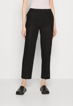 Anna Field Linen Mix - Pantalones - Black