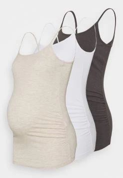 3 Pack - Top - Mottled Dark Grey/Beige/White