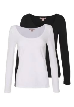 Anna Field 2 Pack - Camiseta De Manga Larga - Black/White