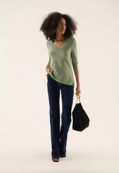 Anna Field 2 Pack - Camiseta De Manga Larga - Black/Light Green