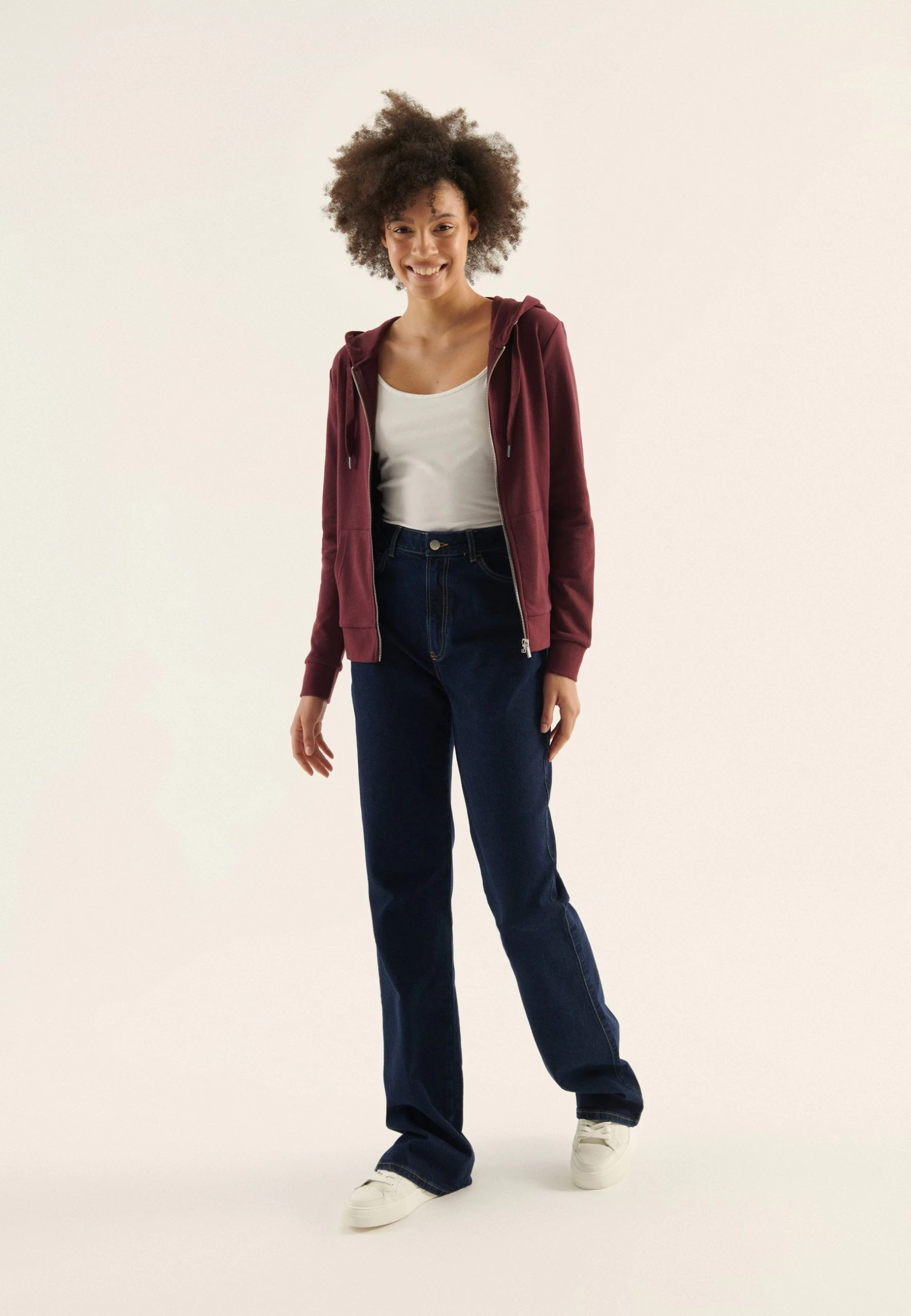 Anna Field Sudadera Con Cremallera - Bordeaux 2 Anna Field Sudadera Con Cremallera - Bordeaux - Imagen 2