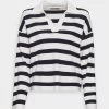 Anna Field Jersey De Punto - Off-White/Dark Blue