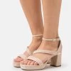 Leather- Sandalias De Tacón - Light Pink
