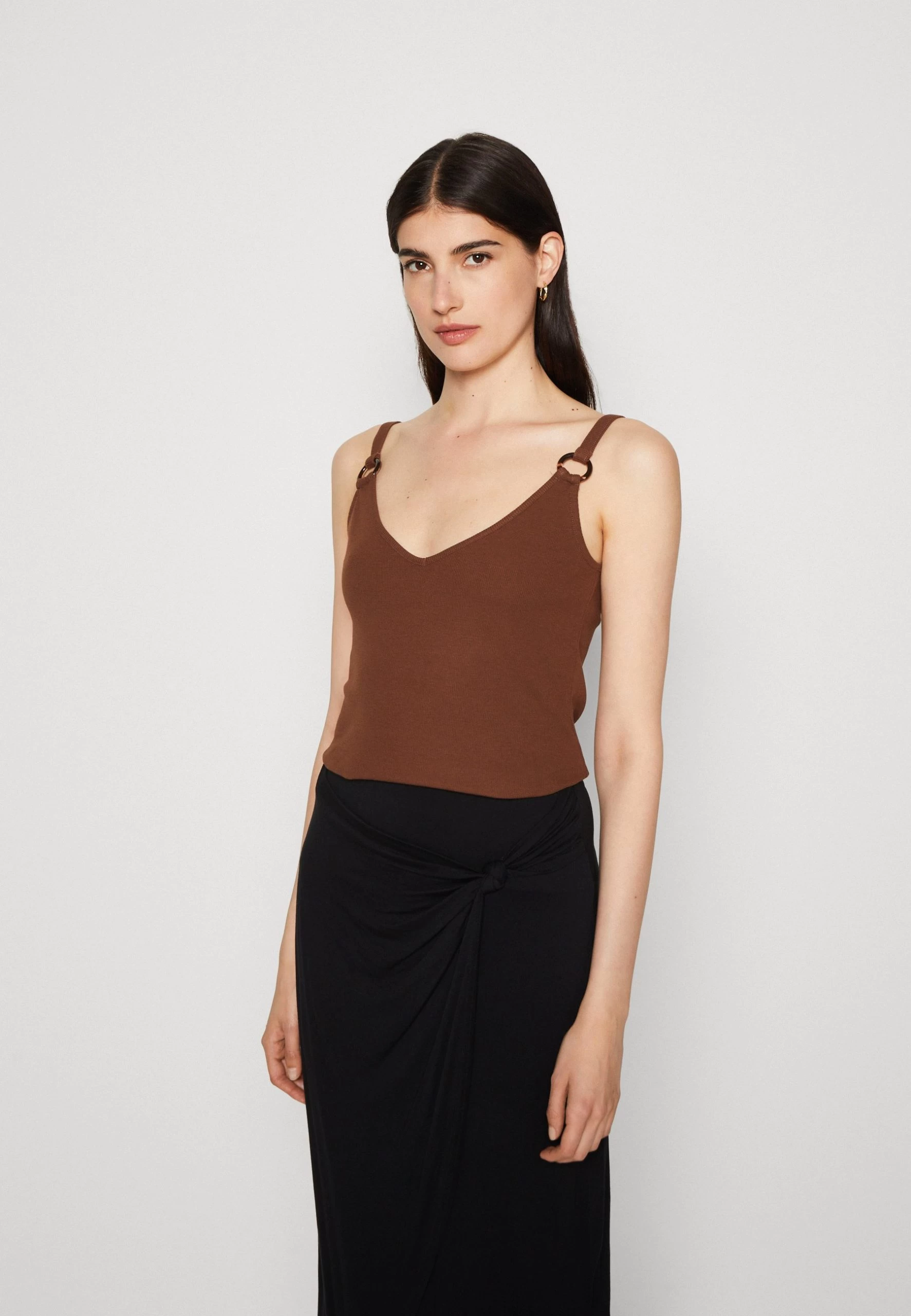 Anna Field Top - Dark Brown 1 Anna Field Top - Dark Brown