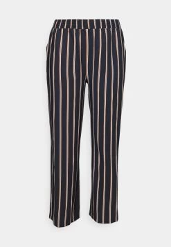 Wide Leg Pant - Pantalones - Dark Blue/Brown/White -Anna Field Almacenar aa9df79e817344bbb0010b3b238e8ac1