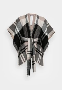 Anna Field Poncho - Black/White